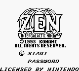 Zen - Intergalactic Ninja (Europe) on gb