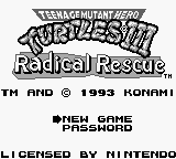 Teenage Mutant Hero Turtles III - Radical Rescue (Europe)