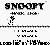 Snoopy - Magic Show (USA, Europe)