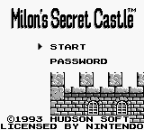 Milon's Secret Castle (USA, Europe)