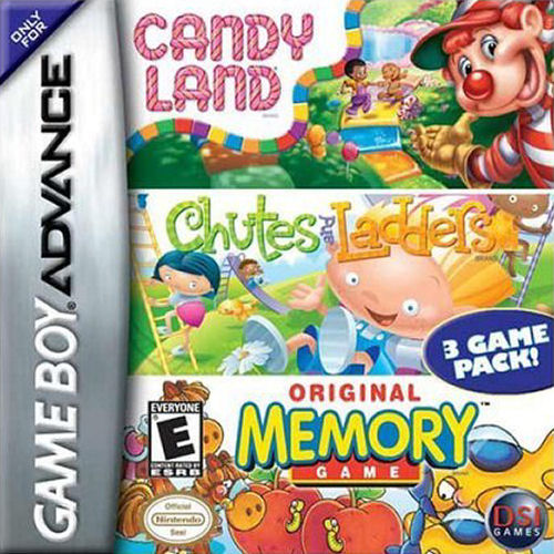 3 in 1 - Candy Land, Chutes and Ladders, Memory (U)(Trashman)