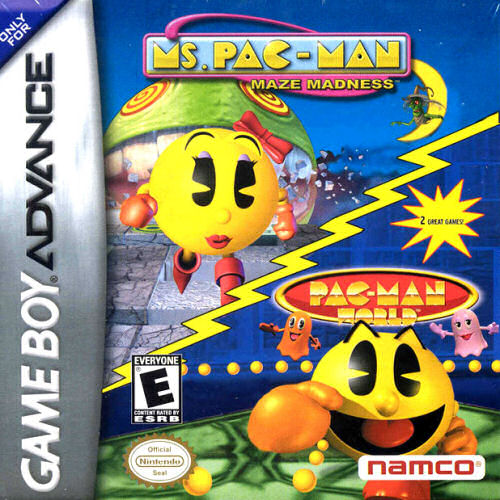 2 in 1 - Ms. Pac-Man - Maze Madness & Pac-Man World (U)(Sir VG)