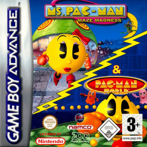 2 in 1 - Ms. Pac-Man - Maze Madness & Pac-Man World (E)(Independent)