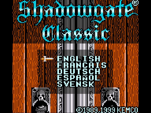Shadowgate Classic (USA, Europe) (En,Fr,De,Es,Sv)