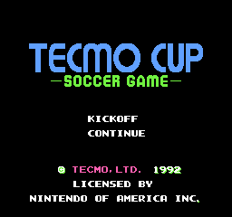 Tecmo Cup - Soccer Game