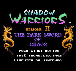 Shadow Warriors Episode II - The Dark Sword of Chaos (Europe)