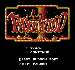 Faxanadu (Japan) game
