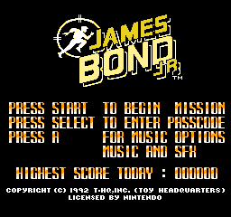 James Bond Jr Game - Nintendo (NES)