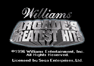 Williams Arcade's Greatest Hits on sega