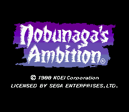 Nobunaga's Ambition on sega