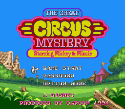 Great Circus Mystery Starring Mickey & Minnie, The on sega