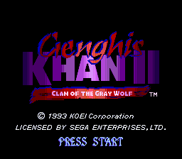 Genghis Khan II - Clan of the Gray Wolf on sega