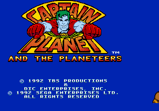 Captain Planet and the Planeteers on sega