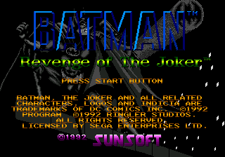 Batman - Revenge of the Joker on sega