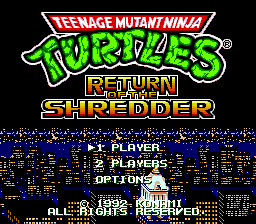 Teenage Mutant Ninja Turtles - Return of the Shredder (Japan)