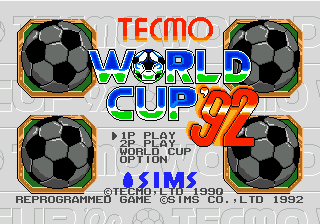 Tecmo World Cup '92 (Japan)