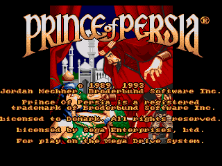 Prince of Persia (Europe) on sega