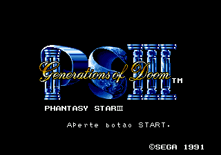 Phantasy Star III - Generations of Doom (Brazil)