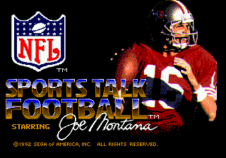 NFL Sports Talk Football '93 Starring Joe Montana (USA, Europe)