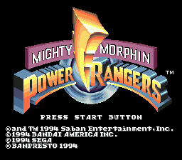 Mighty Morphin Power Rangers (Europe) on sega