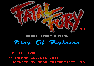 Fatal Fury (Europe) on sega