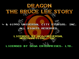 Dragon - The Bruce Lee Story (Europe) on sega