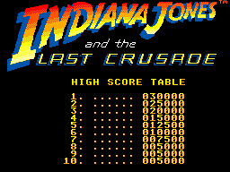 Indiana Jones and the Last Crusade (Europe) on sms