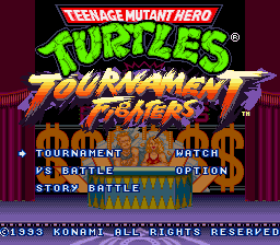 Teenage Mutant Hero Turtles - Tournament Fighters (Europe) on snes