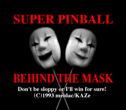 Super Pinball - Behind the Mask (Japan)