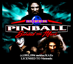 Super Pinball - Behind the Mask (Europe)