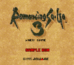 Romancing Sa-Ga 3 (Japan) (Sample)