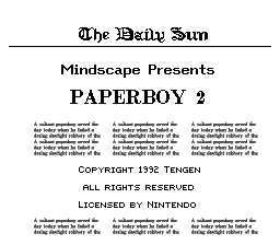 Paperboy 2 (Europe) on snes