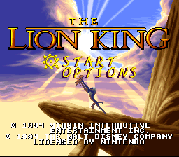 Lion King, The (Europe) on snes