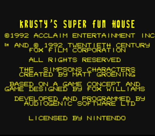 Krusty's Super Fun House (Europe)