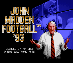 John Madden Football '93 (Europe)