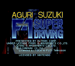 Aguri Suzuki F-1 Super Driving (Europe)